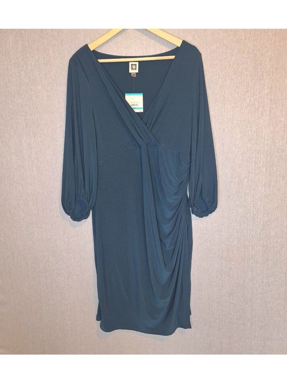 NWT Anne Klein Flattering Stretchy Dress Size 16 Formal Preppy Chic